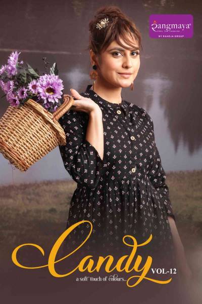 CANDY VOL 12 BY RANGMAYA DESIGNER RAYON KURTIS WHOLESALER IN INDIA